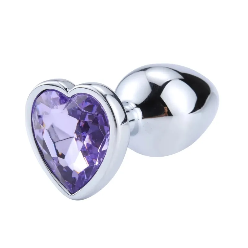 S/M/L Anal Plug Heart Shape Crystal Metal Anal Beads Butt Plug Prostate Massager Adult Gay Products Sex Toy Shop for Female Male — image 9