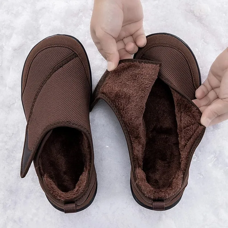 Winter Fur-lined Wide Box Toe Open Shoes for Elderly Men Women Diabetic Shoes Swollen Foot Fat Orthopedics Hallux Valgus Bunion — image 2