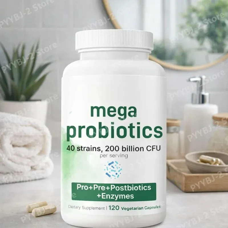Capsule di probiotici 200 miliardi di CFU con prebiotici Integratore alimentare per uomini e donne 40 mega ceppi di probiotici 120 conteggi — image 6