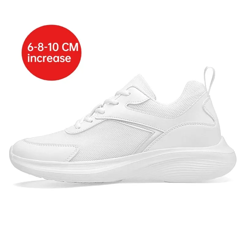 Zapatillas de deporte a la moda para hombre, zapatos con aumento de altura de malla transpirable, suela de microfibra, zapatos cómodos para caminar al aire libre — image 1
