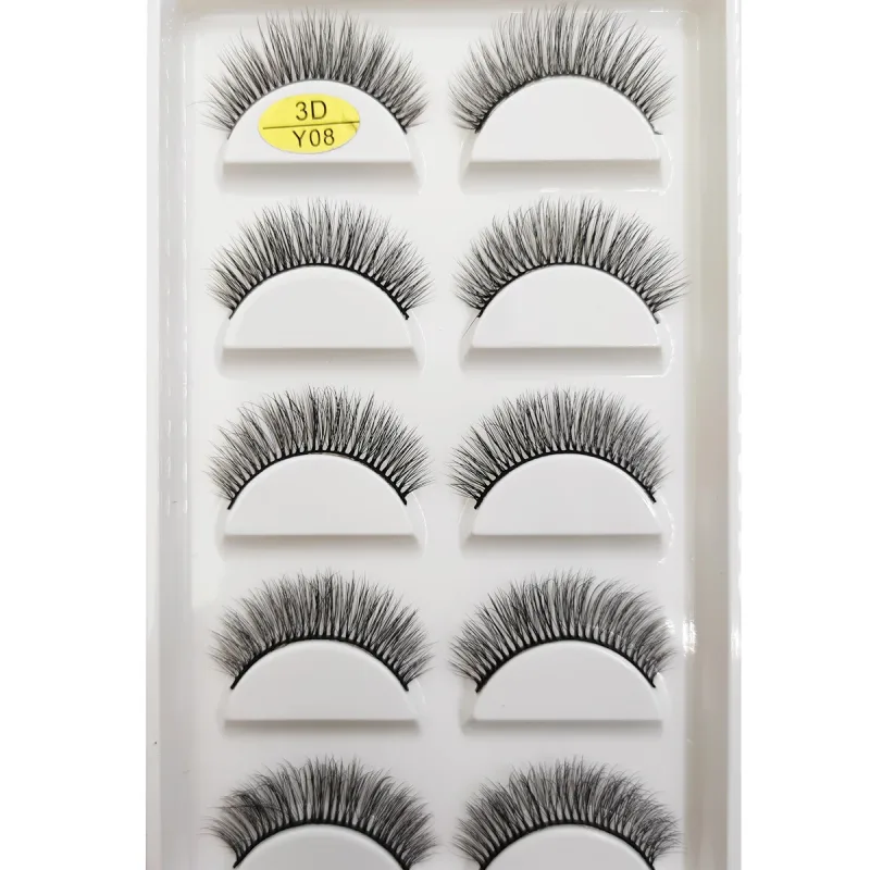 5 pares de pestañas postizas de visón 3D naturales suaves y esponjosas pestañas postizas de ojos maquillaje pestañas belleza gato Cilios 9 estilos — image 13