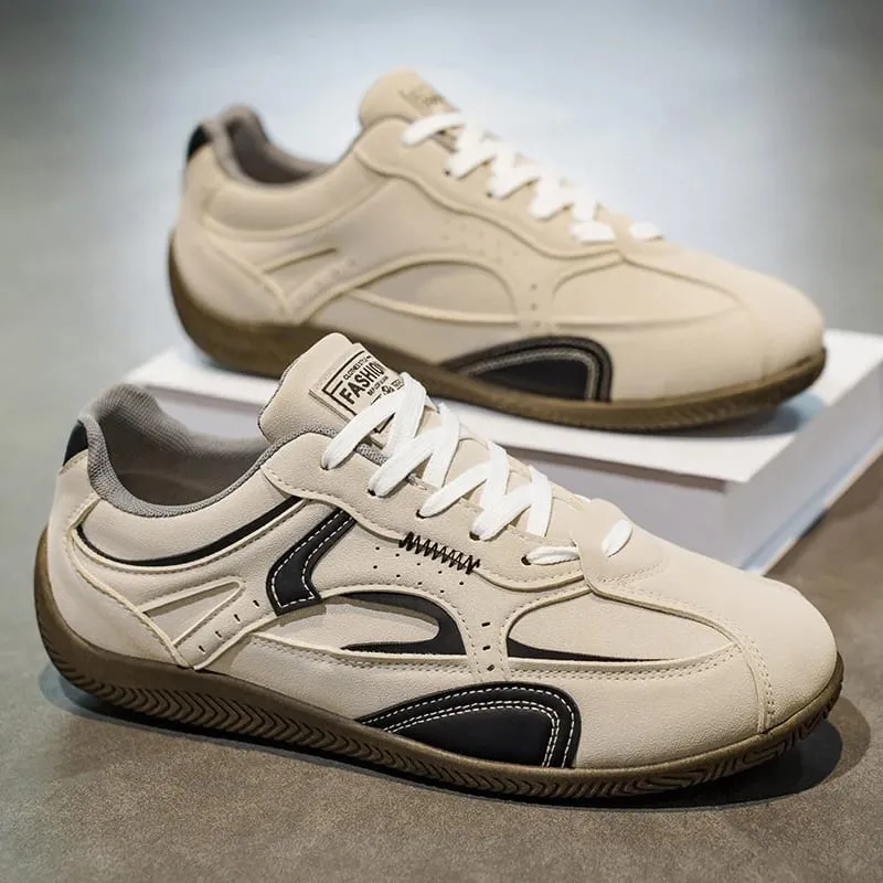 Retro Casual Sneakers for Men | Classic Low-Top Trainers with Contrast Stitching — image 3