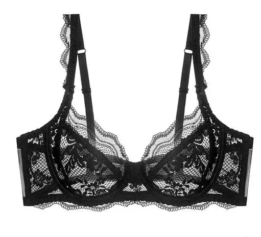 Nouvel Ensemble Plus Size Underwear Dentelle Ultra Fine Mode Style Français Uni Doux Armature Push Up Soutien Gorge Multi Taille — image 13