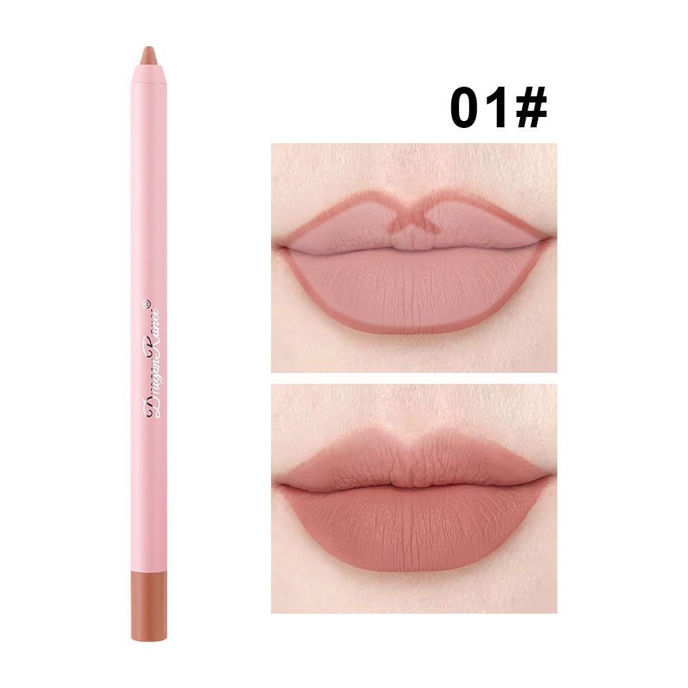 Pelapik Bibir Matte Kalis Air dalam Pes Kacang Warna Lip Plumping Gincu Pen Pelapik Bibir Tidak Pudar Kalis Air dan Peluh Tahan Lama Matte Lip Liner Pen Gincu Bibir Montok Satu Saat — image 18