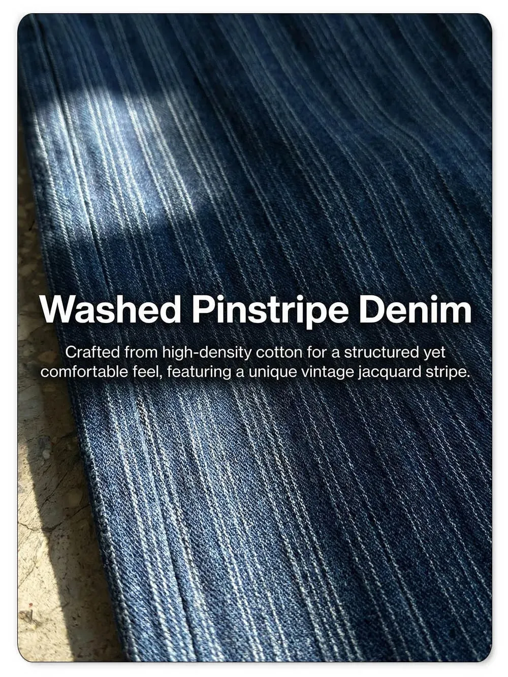 Japanese Korean Style Wavy Stripe Jacquard Fabric Baggy Wide-leg Jeans American Retro Style Business Casual Denim Pants — image 8