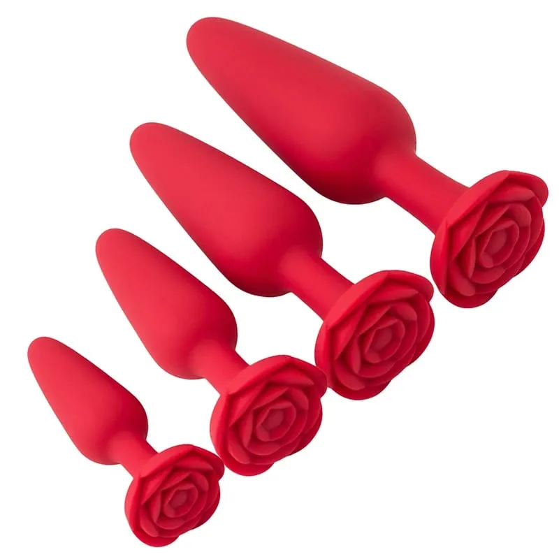 Silicone Dildo Anal Butt Plug Rose Base Anal Toys Anal Plug for Woman Adults Games Sex Toys for Women Anal Trainer Sex Shop — image 2