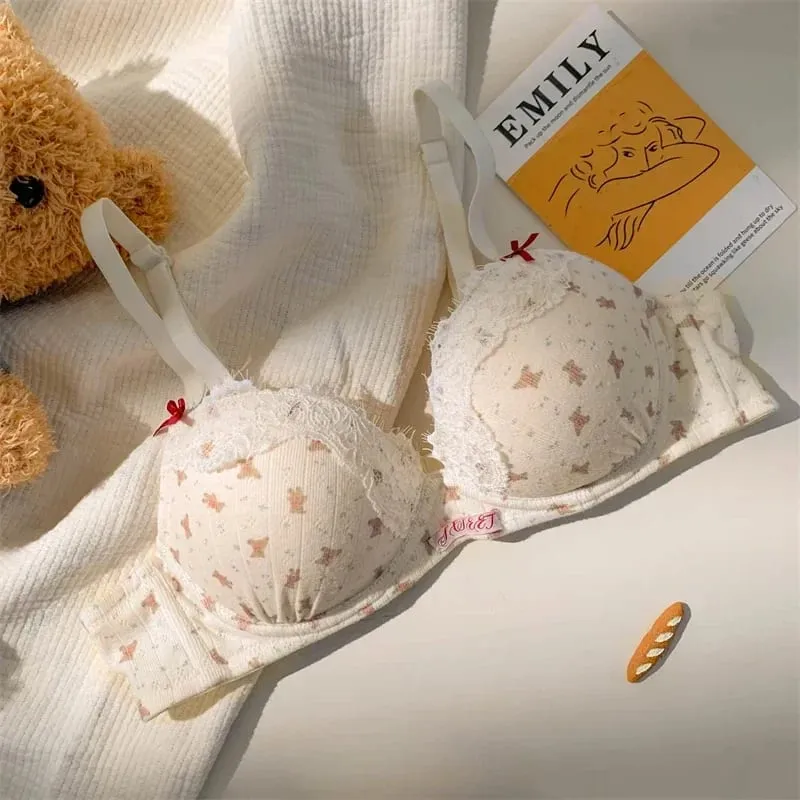 Sexy Lace Lingerie Set for Women Push Up Bra & Panty Set Summer Cute Underwear — image 3
