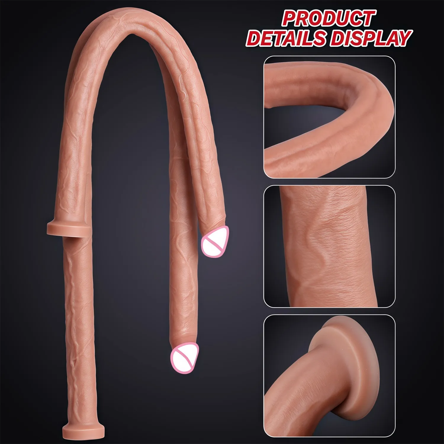 Extra Long Realistic Dildos G-Spot Stimulation Deep Touch Penis Vagina Anal Massage Penetration Dick Sex Toys for Women and Men — image 4