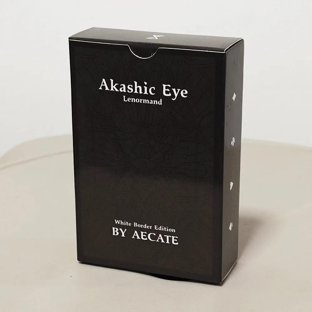 9*6cm Akashic Eye Lenormand: 61-Card Divination Set (36 Traditional + 12 New + 13 Optional) Modern Illustrated Oracle Cards