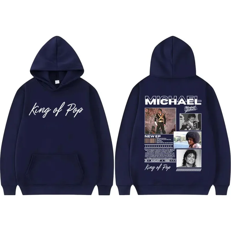 King of Pop Michael Jackson Bad Era Hoodies Men's Clothes Fashion Hip Hop Punk Sweatshirt Long Sleeve Oversized Hoodie Pullovers — image 3