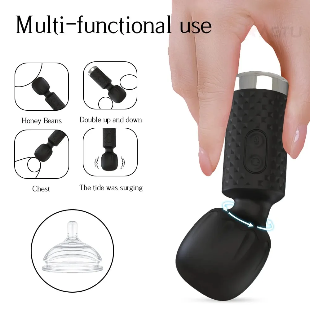 Mini AV Magic Wand Dildo Vibrator for Women Nipple Clitoris G Spot Vagina Nipple Stimulator Vibration Massager Adult Sex Toys 18 — image 3