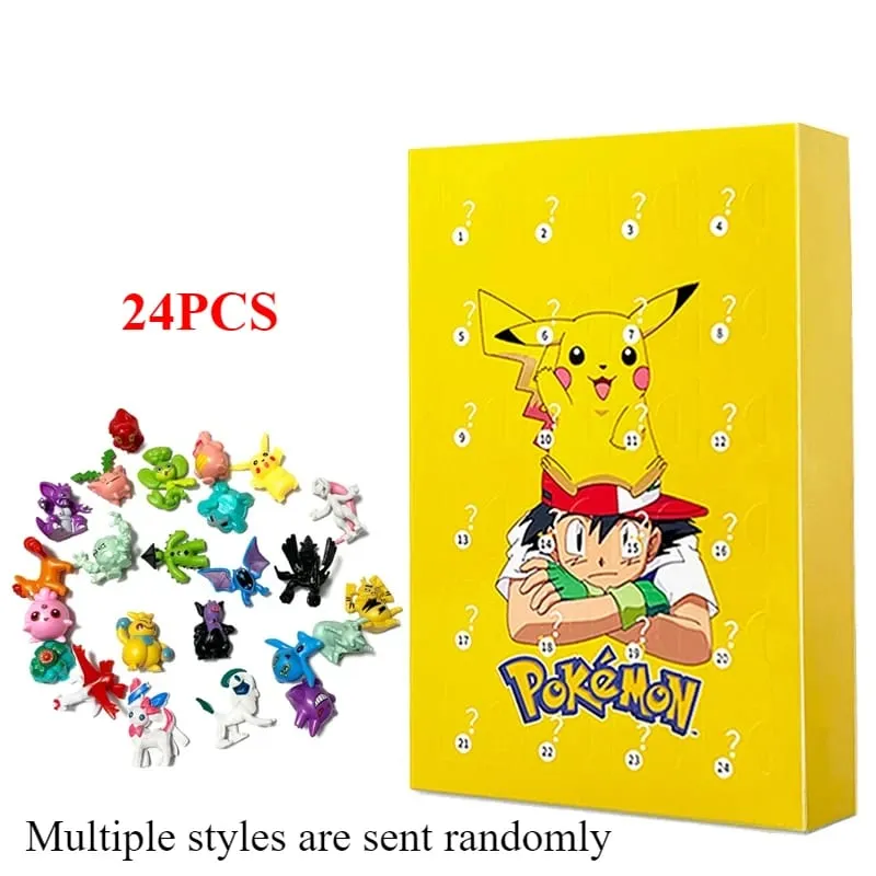 24 ชิ้น/เซ็ต Pokemon คริสต์มาส Advent ปฏิทินน่ารัก Pikachu Charizard PVC ขนาดเล็กอะนิเมะรูป Surprise กล่องของขวัญวันเกิดฮาโลวีน — image 9