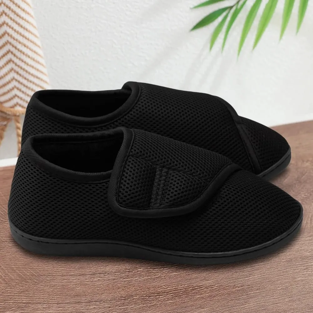 Unisex Diabetic Shoes Lightweight Edema Sneakers with Adjustable Closure Hook and Loop Sneakers Plush Lining for Swollen Feet