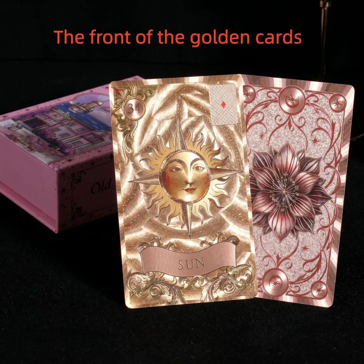 12*7cm Old Style Lenormand Oracle Cards 38 Pcs Gold Foil Waterproof PET Cards for Divination & Fortune Telling With Paper Manual — image 9