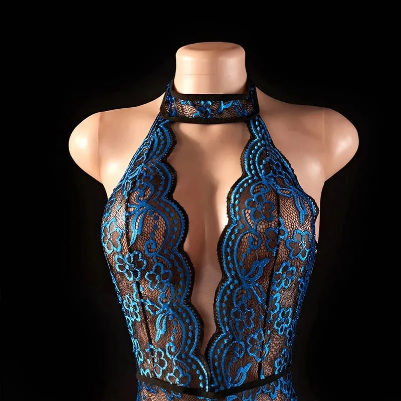Summer Hot See Through One-piece Underwear Sexy Hollow Sleeveless Tank Tops Bodysuit Crotchless Backless Playsuit Vest For Women — image 5