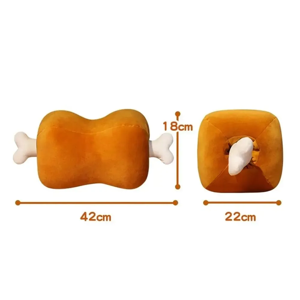 Újdonság 42 cm-es szimuláció húscsont párna rajzfilm design puha párna hipoallergén mosható kézmelegítő párna kanapé párna — image 3