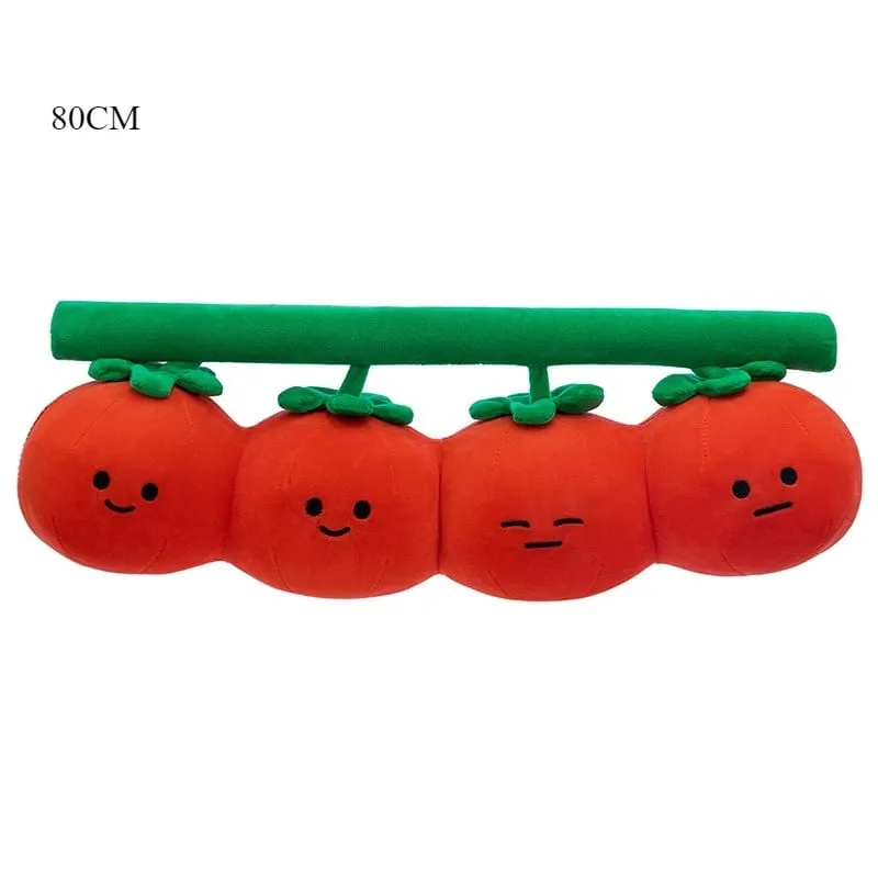 New fun tomato plush toy cute tomato doll for children's leg throw pillow large doll — image 9
