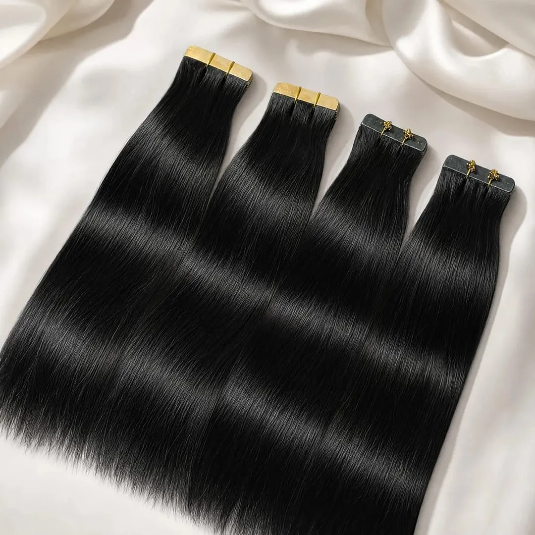Colored 4A Medium Brown Tape In Hair Extensions 100% Human Hair Seamless Invisible 21Pcs/Pack 50g Remy Straight Brazilian 22 24 Inch Pure Human Hair For Women — image 1