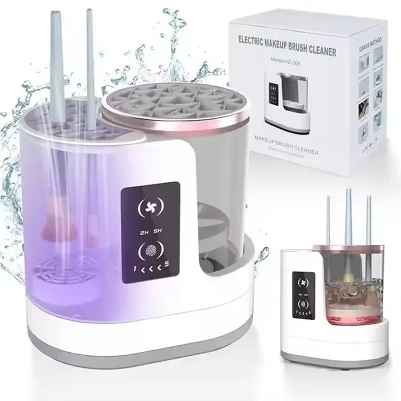 2026 ใหม่ไฟฟ้า 3 IN 1 แปรงแต่งหน้า Cleaneing เครื่องแปรงแต่งหน้าเครื่องเป่าแบบพกพาอัตโนมัติ USB เครื่องสำอางแปรงทำความสะอาดเครื่องมือ