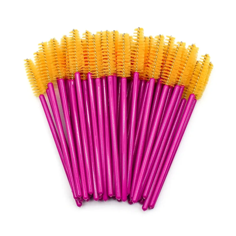 50pcs Disposable Eyelash Brushes Extension Rose Red Eyebrow Brush Mascara Wand Eye Lashes Cosmetic Tool Set Makeup Beauty — image 15