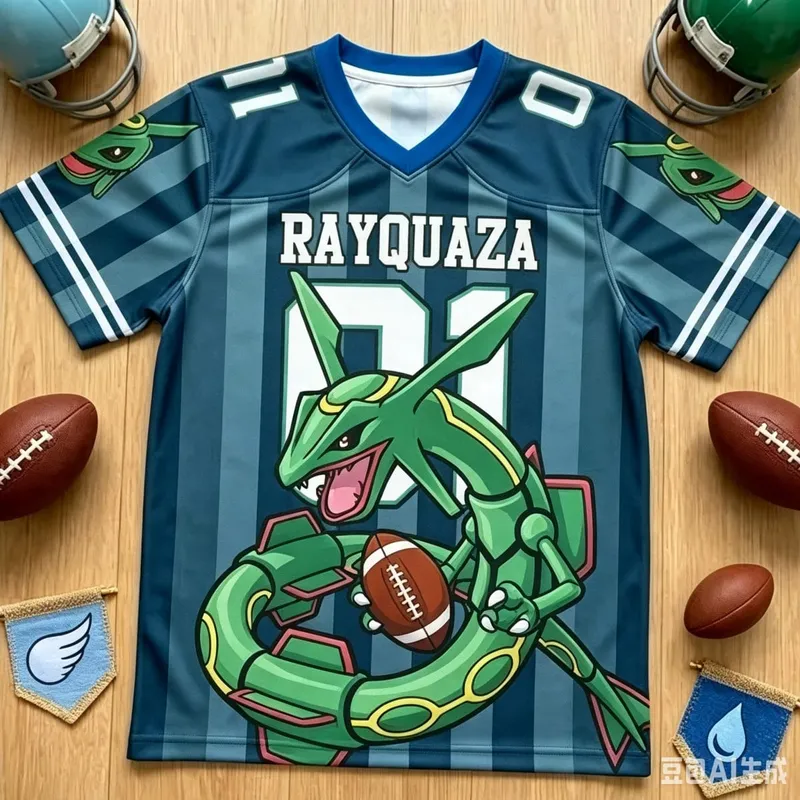 Summer Pokemon Mewtwo 25 Football Jersey Y2K Blue Plaid Print Family Matching Outfit Breathable Uniform for Street Fashion — image 8