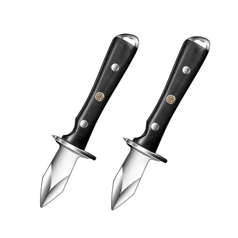 Black Color Wood Stainless Steel Oyster Knife Kitchen Tools Accessories Light Luxury Thickened Shell Opener Gadgets — image 10