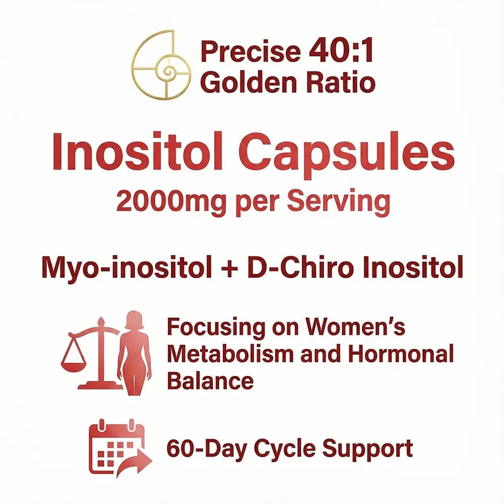 Myo-Inositol & D-Chiro Inositol Supplement for Women (40:1 Ratio Myo Inositol) Hormone Balance & Ovarian Health for Women — image 5