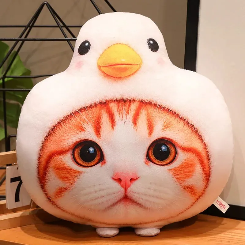 New 40cm Lifelike Animal Cat Plush Pillow 3D Printing Simulation Cat Plush Toy Stuffed Decor Gift Birthday Gifts Room Decoration — image 9