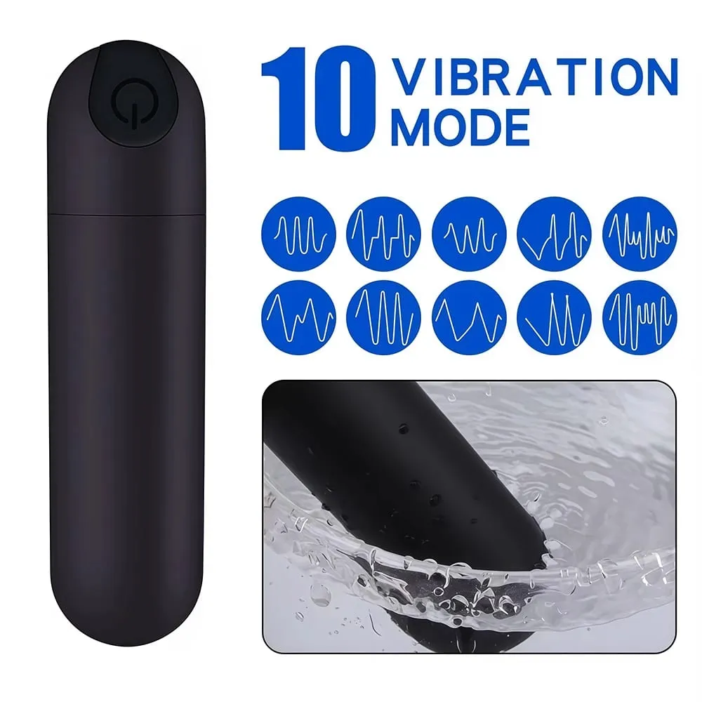 Carga usb 10 velocidades mini vibrador bala recarregável sem fio vibratório anal plug clitoriano estimulador brinquedos sexuais adultos para mulher