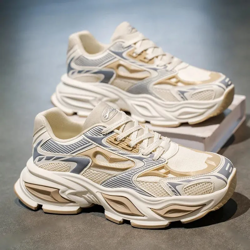 Men's Sneakers Luxury Breathable Tennis Shoes Lace Up Classic Fashion Platform Shoes Height Increase High Quality Shoes for Men
