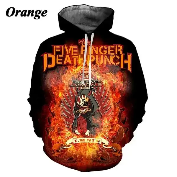 Men's and Women's Five Finger Death Punch Hoodies 3D Printing Casual Autumn Winter Sweatshirts Hip-hop Rock Hoodie — image 30