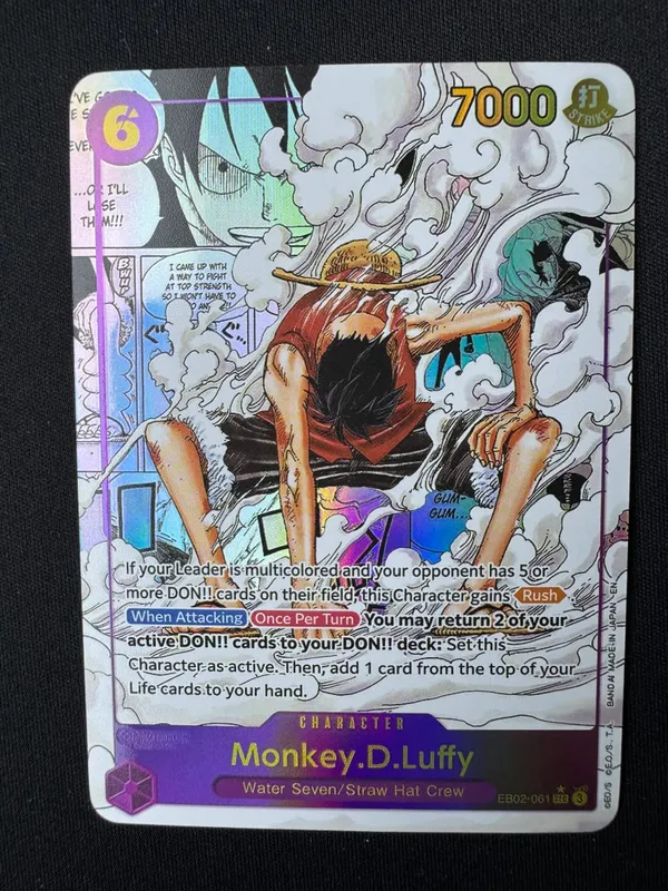 ONE PIECE Roronoa Zoro Monkey D. Luffy כרטיס אוסף תוצרת בית בגרסה יפנית אנגלית צעצועים מתנת יום הולדת לחג המולד — image 41