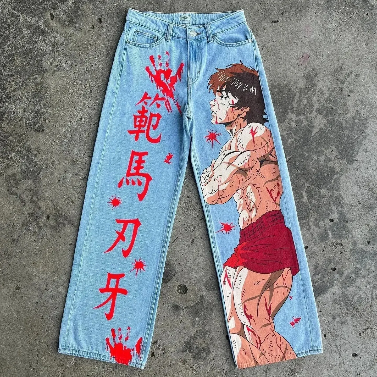 High Street Y2k Baggy Zoro Knife Jeans Vintage Wide Leg Denim Pants Popular Jeans Streetwear Harajuku Trouser Men Clothing — image 11