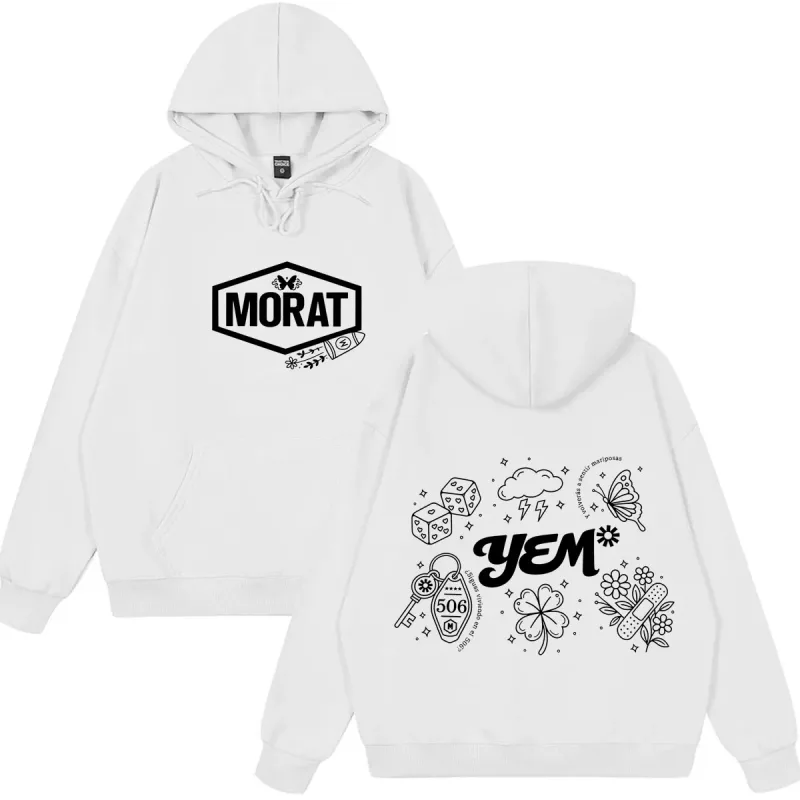Band Morat Yem World Tour 2026 Print Hoodie Men Women Fashion Clothing Pullover Long Sleeves Loose Hip-hop Sweatshirts Fan Gifts — image 2