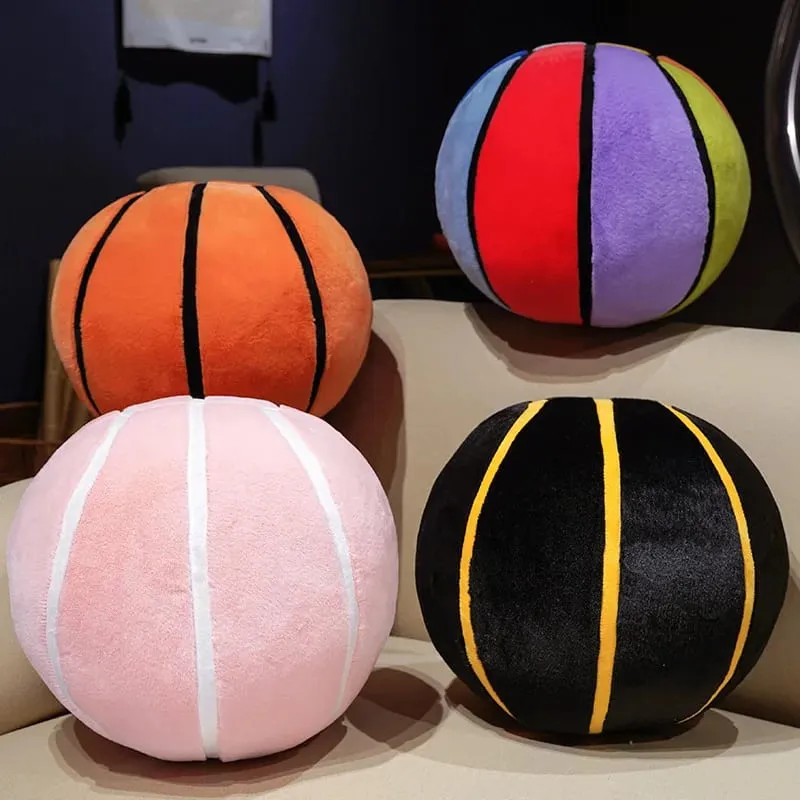 Basketball Plushie Simulation Basketball Throw Pillow Fill Plump Bedroom Decorations Skin-friendly Holiday Gift For Boy And Girl — image 5