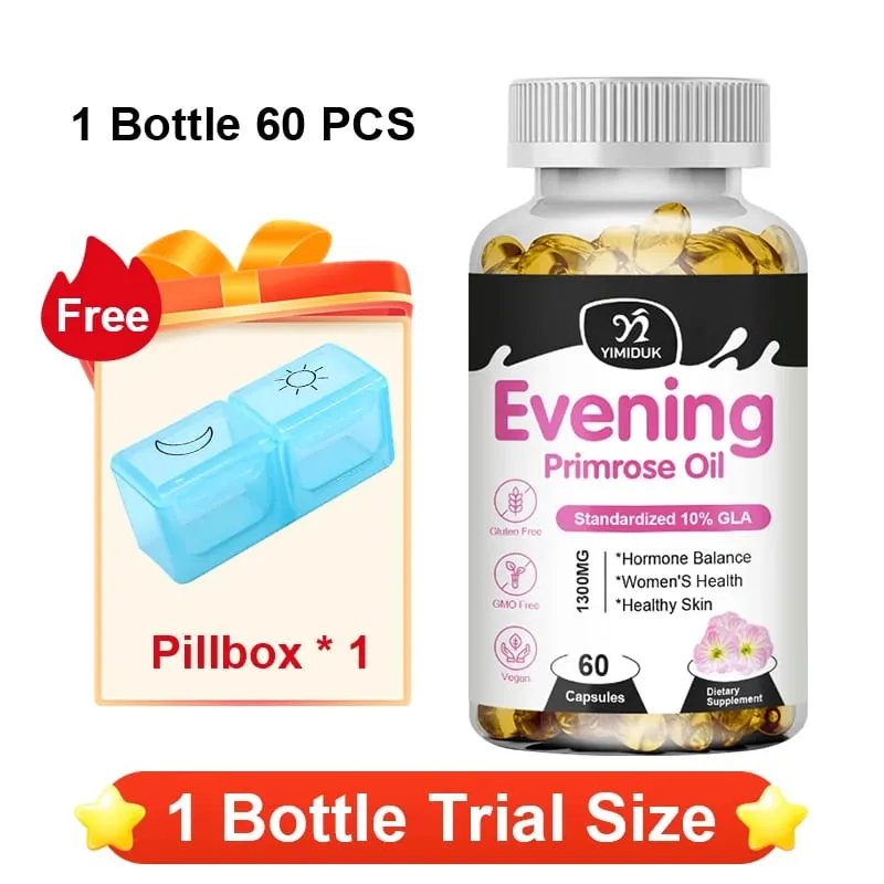 Aceite de onagra 1300 mg con rico GLA y nutrientes esenciales Equilibra las hormonas apoya la comodidad de las mujeres y mejora la salud de la piel — image 8