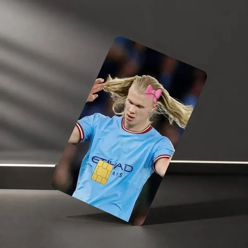 Football Star E-Erling H-Haaland Sticker Film Tape Skin for Credit Card Debit Card Waterproof Stickers — image 15