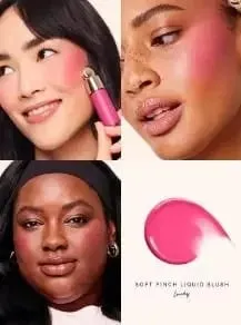 Raro set per il trucco di bellezza Punti salienti liquidi Rimane umido e non si secca Blush Crema Lustrous Moist Nature Liquid Blush