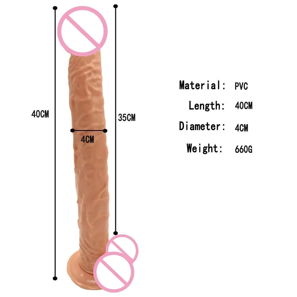 40cm Realistic Long Dildo Big Penis Huge Dildos Vaginal Masturbation G Spot Stimulation Anal Butt Plug For Women Sex Toys 18+ — image 5