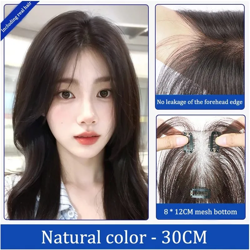 Wig Patches for Women with Fluffy Hair on the Top of the Head Natural and Seamless Hair Coverage White Hair Replacement Patches — image 8