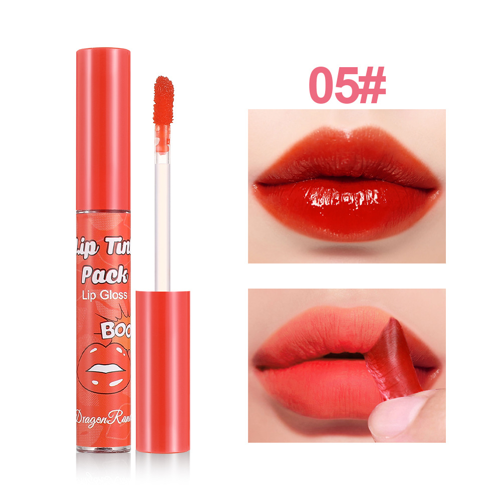 Peel Off Rose Red Lip Gloss Contorno delle labbra Contorno del tatuaggio Macchia per labbra Resistente al trasferimento impermeabile Strappo Peel Off Rossetto Trucco