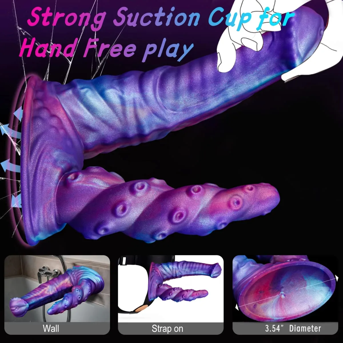 Double Ended Anal Plug Realistic Monster Dildo Strong Cup Anal ButtPlug Prostate Massager G-spot Stimulation Lesbian Gay Sex Toy — image 6