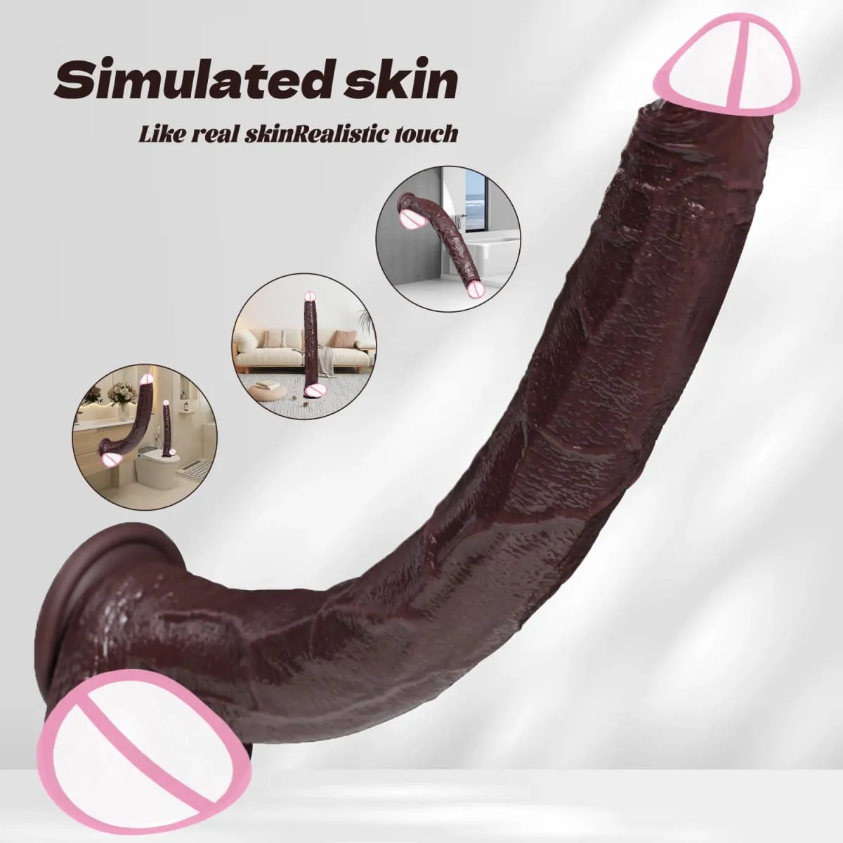 ealistic Long dildo Black Anal Plug with Suction Cup Long Penis Butt Plug Sex Toy for men Women Phallus Anal Dilator Stimulatio — image 6