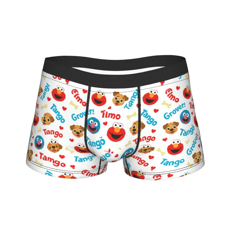 S-Sesames Streets Tango Elmo & Grover Underwear Men Shorts Briefs Funny Boxershorts Quality Customs Oversize Panties — image 23