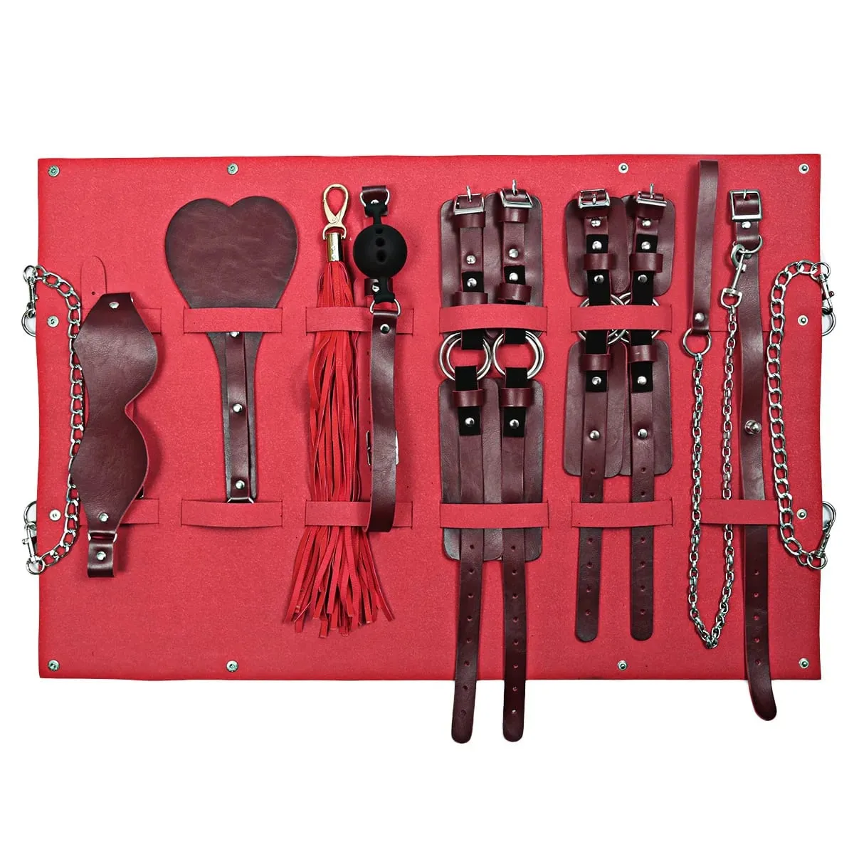 Portable BDSM Kit Adult Handcuff Leg Cuffs Sex Toy Set with Storage Bag Couple SM Slave Sex Games Set PU Leather Bondage Gears — image 4