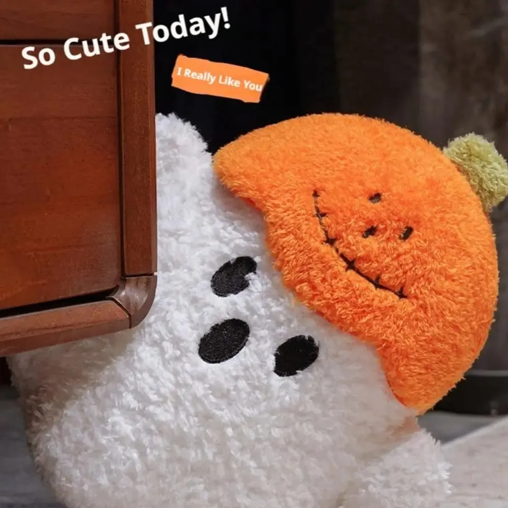 Cozy Ghost Decorative Cushion Hug Pillow Toy Plush Fabric PP Cotton Filling Ghost Decor Ornaments Halloween Pillow Home Decor — image 3