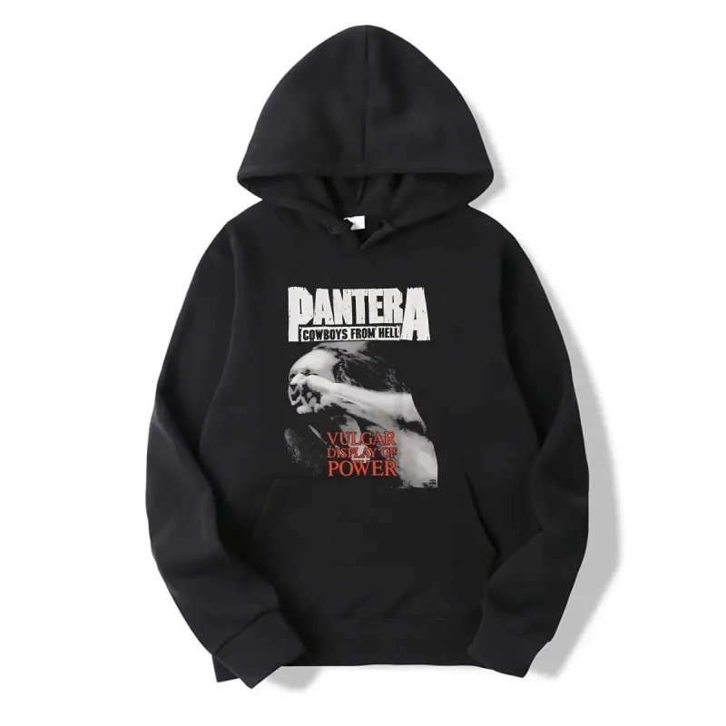 2026WinterNew Hoody PANTERA Band Pullovers COWBOYS FROM HELL Print Hoodies Men Women Vintage Fashion Hip Hop Oversized Swatsirts
