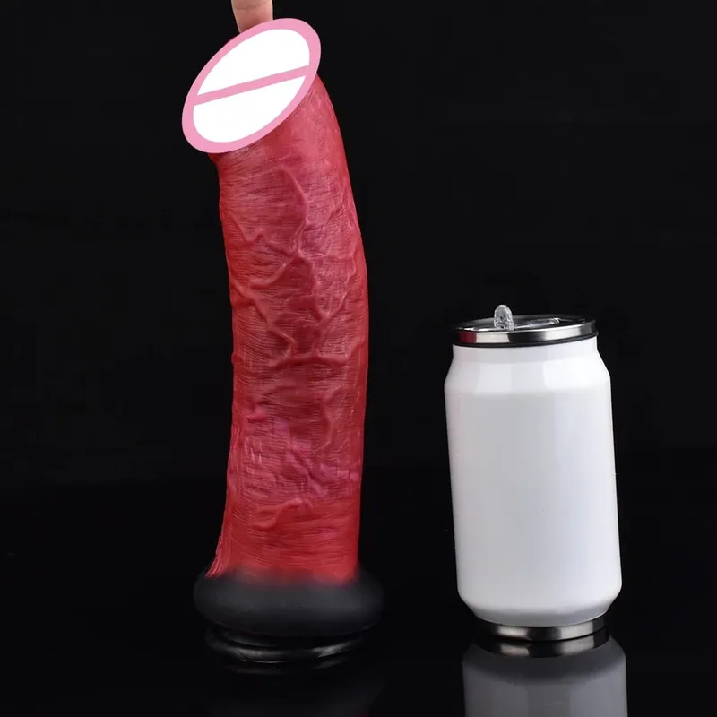 11,2" silikon jätte realistisk dildo enorm penis anal dildo stor omkrets kvinnlig masturbator sug hudfärg sexprodukter — image 4