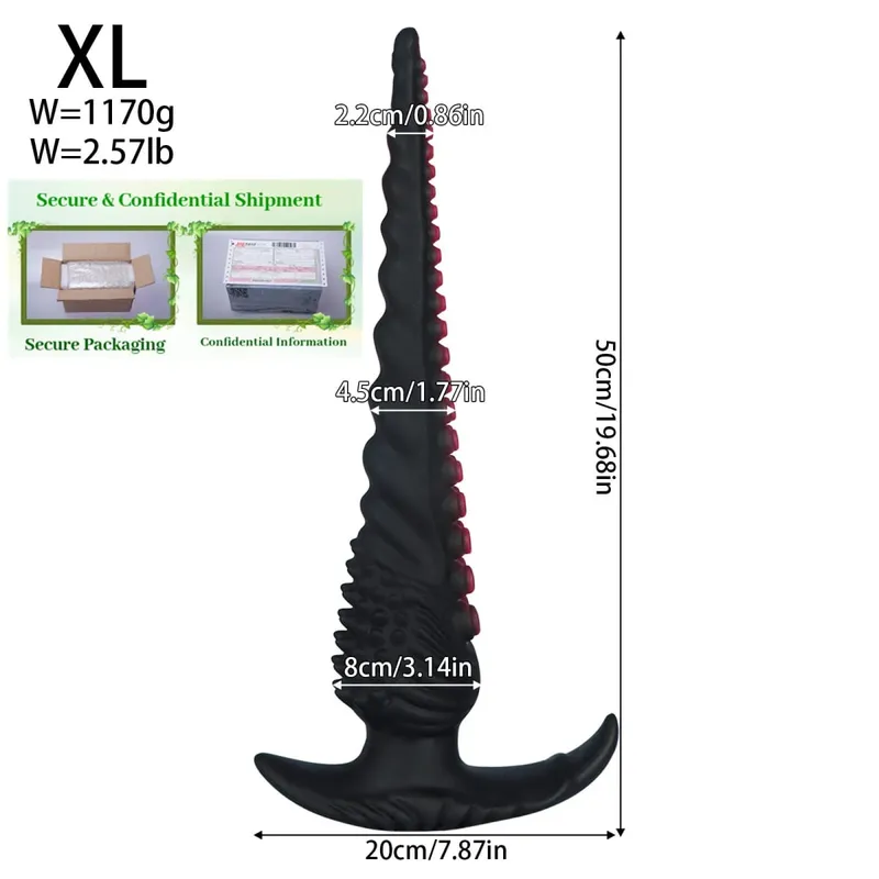 Super Long Huge Anal Plug Fantasy tentacle Anal trainer Dilator Plugs Thick dildo Big Butt Plug Sex Toys for Women Men butt plug