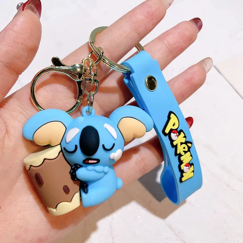 40 Style Wholesale Anime Pokémon Pikachu Eveen Keychain Cartoon Cute Charizard Keyring Student Backpack Car Key Chain Toys Gifts — image 39